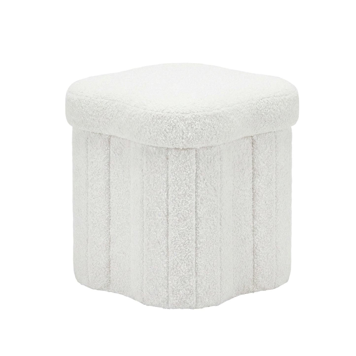 Artiss Storage Ottoman Foot Stool Foldable White