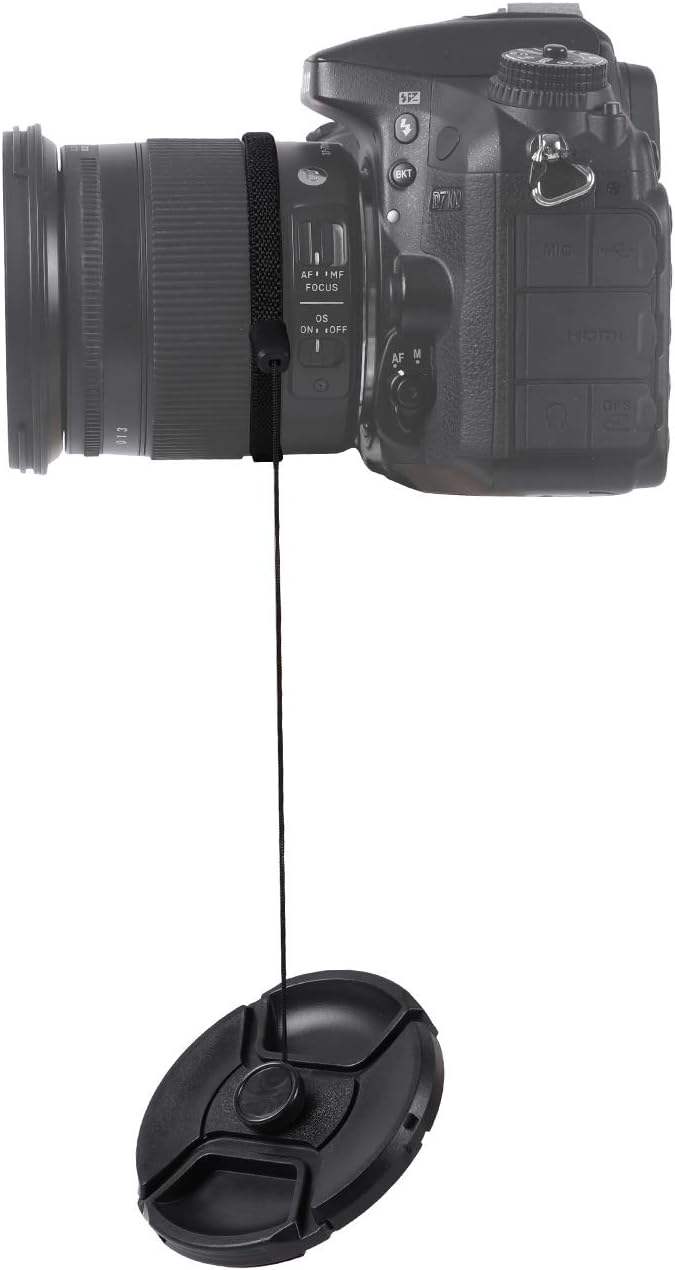 2 Pack 58mm Snap-On Center-Pinch Lens Cap, Compatible with Canon EOS Rebel T7 T6 T5 T100 4000D T8i T7i T6s T6i T5i T4i T3i T2i T1i SL3 SL2 SL1 XSi XTi with EF-S 18-55mm Kit Lens