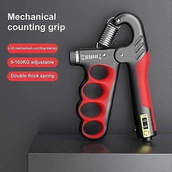 Adjustable Hand Grip Strength Trainer 5-100KG Forearm Trainer Compatible with Braun, Grey