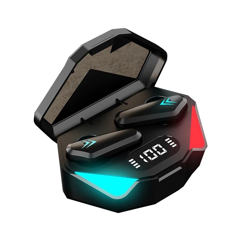 True Wireless Gaming Earbuds with Touch Control and Led Charging Case - White