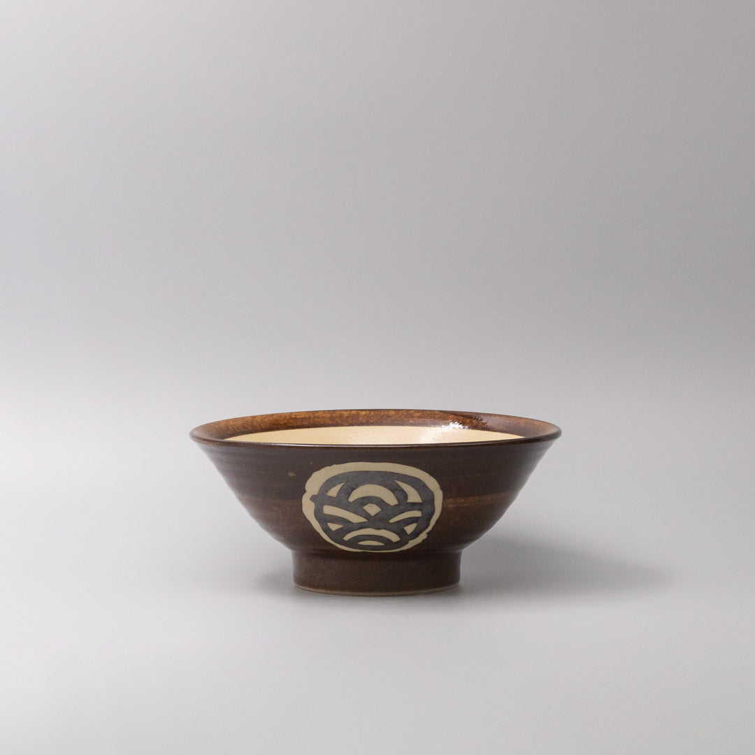 Udon Bowl 22cm Toffee Mon Glaze