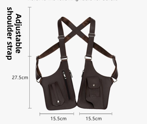 Army Green Multi-functional Expandable Men's Tactical Chest Rig Bag - Waterproof & Lightweight Retro Underarm Pack