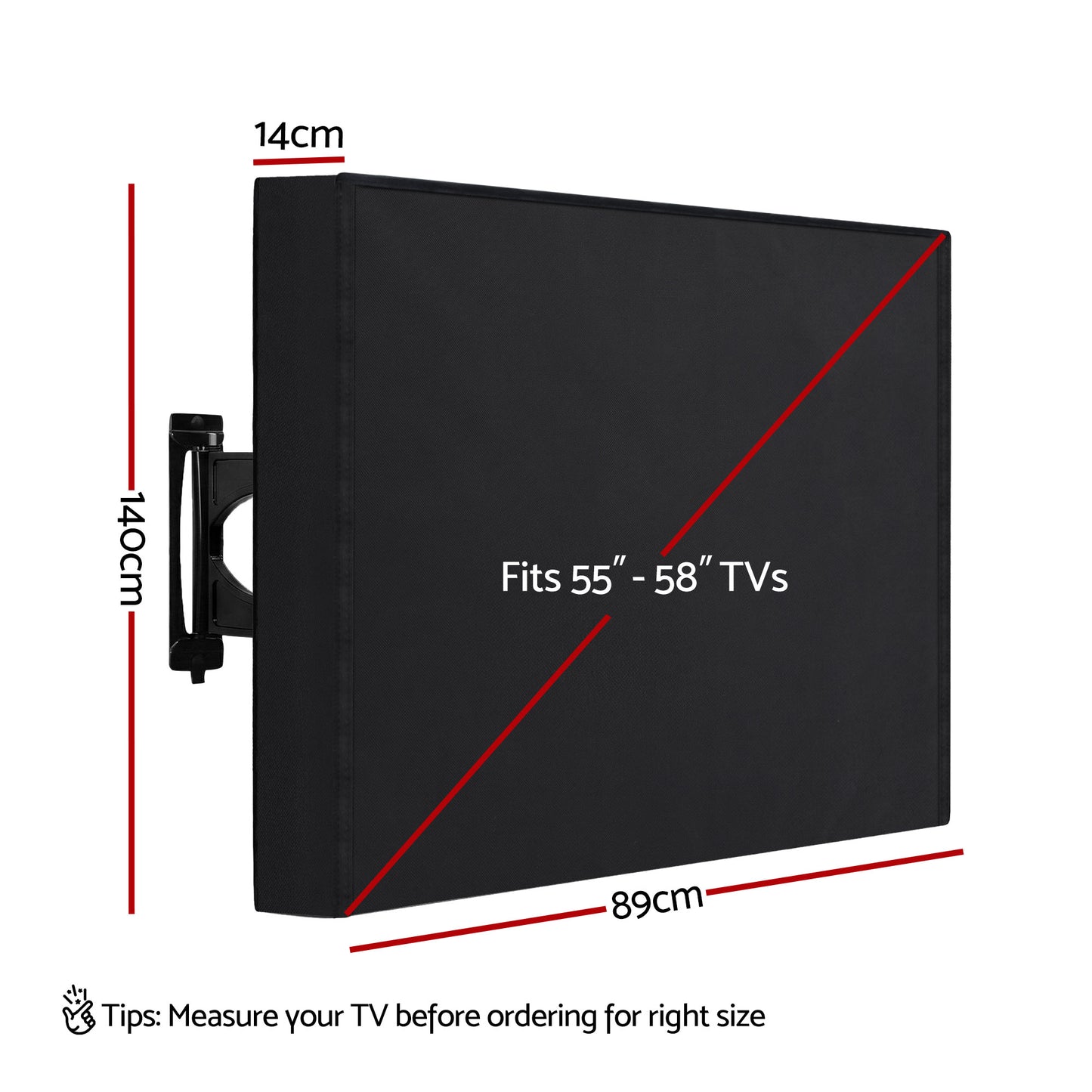 Artiss 55-58 Inch TV Cover Waterproof Outdoor Patio Flat Television Protector