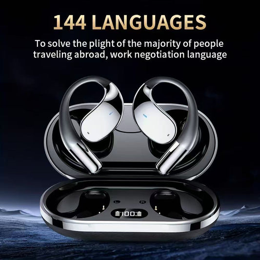 AI Translation Earbuds | Real-Time Translation for 144+ Languages | Smart Meeting Assistant | Secure and Private Design