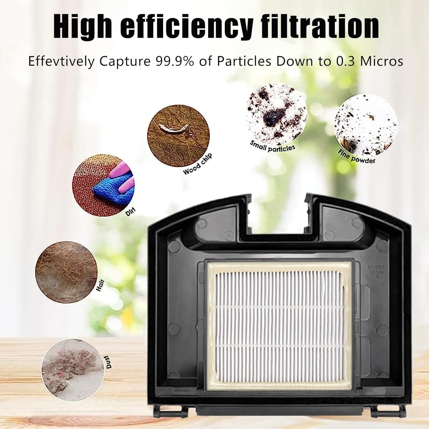 4 Pack HEPA Filters for Shark RV2310 Matrix Robot Vacuum Cleaner, Washable Filter Replacement Accessories