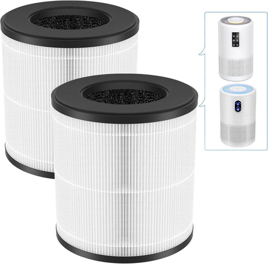 B-D02L M05 Replacement Filter for MOOKA B-D02L & M05, for KOIOS B-D02L, for VEWIOR B-D02U, for Tailulu D10 Air Purifi-er, H13 True HEPA Filter for MOOKA Air Filter Replacement, 2 Pack