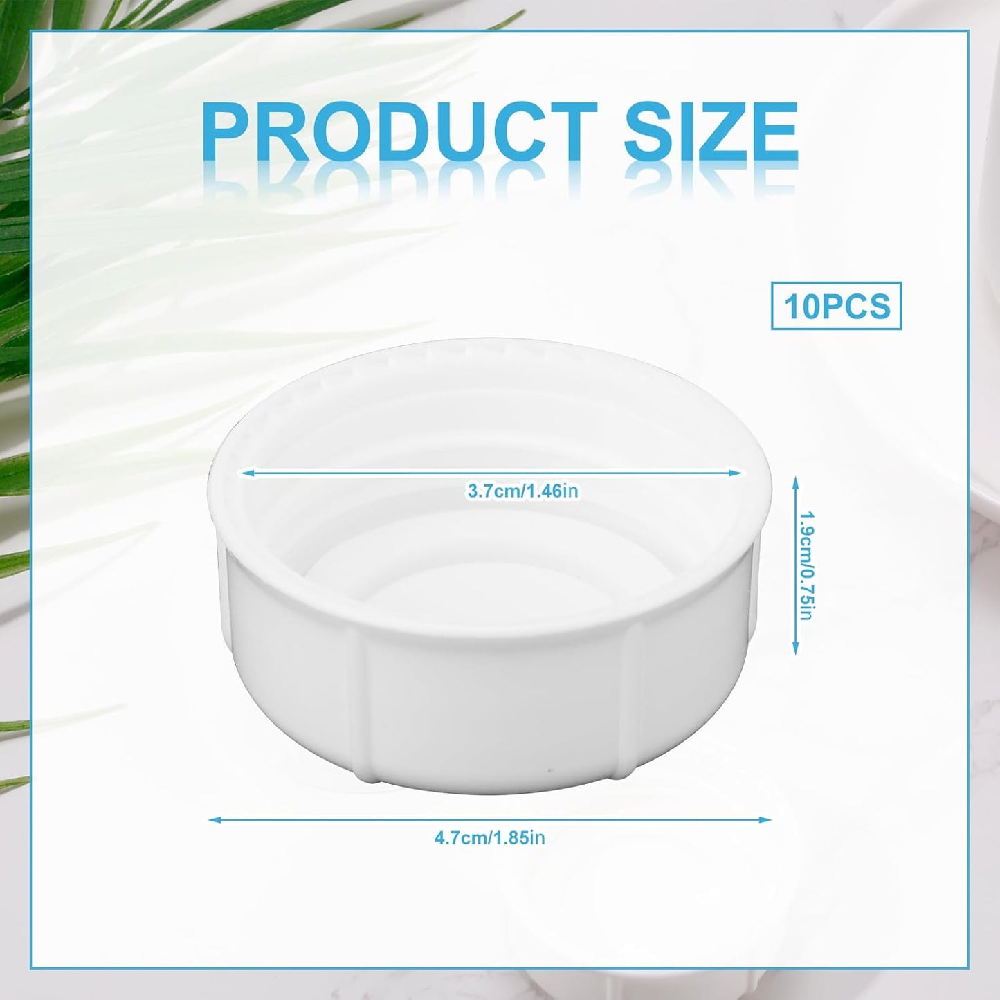 10pcs Narrow Baby Bottle Caps for Dr Brown & Medela Bottles, BPA Free Travel and Storage Baby Bottle Lids Replacement Parts with Sealing Gasket for Ameda Baby Bottles Accessory (White)  White    White