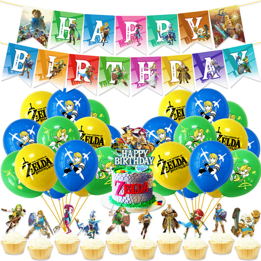 The Legend of Zelda Party Decorations 18Pcs Balloons Set for Hyrule-Themed Birthday Party