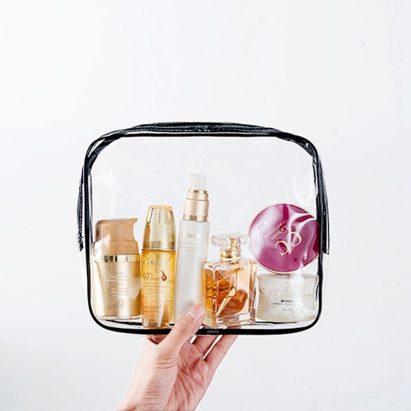 3-Pack Clear Cosmetic Bags Transparent Toiletry Bags
