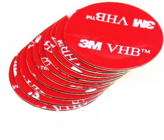 3M VHB Acrylic Foam Double Sided Adhesive Tape Pads 15mm Round Water Resistant Compatible with Various Brands
