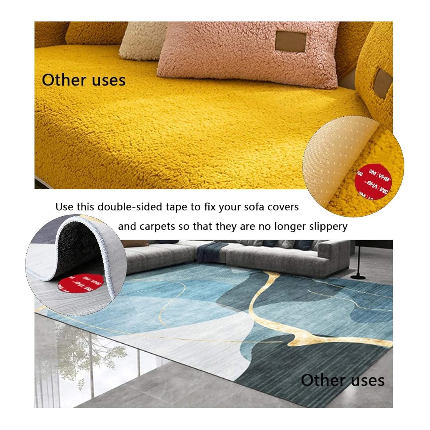 3M VHB Acrylic Foam Double Sided Adhesive Tape Pads 15mm Round Water Resistant Compatible with Various Brands