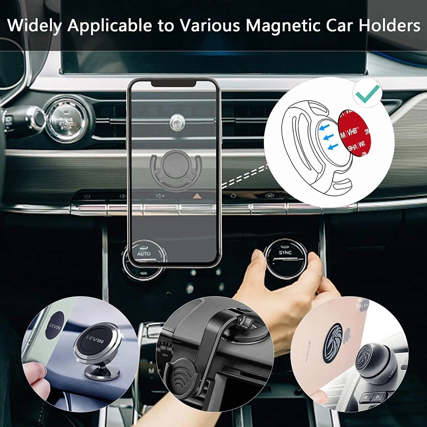 3M VHB Acrylic Foam Double Sided Adhesive Tape Pads 15mm Round Water Resistant Compatible with Various Brands