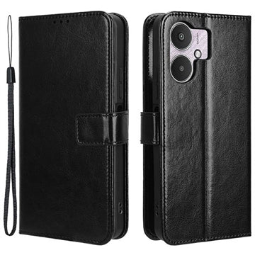 Xiaomi Redmi 13C 5G Poco M6 Magnetic Flip Wallet Case Black