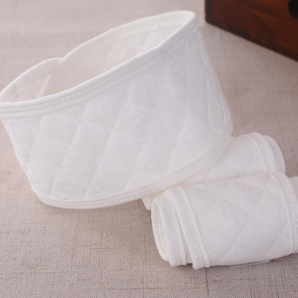 6pcs Cotton Baby Belly Band Infant Umbilical Cord Soft Newborn Navel Belt (White)