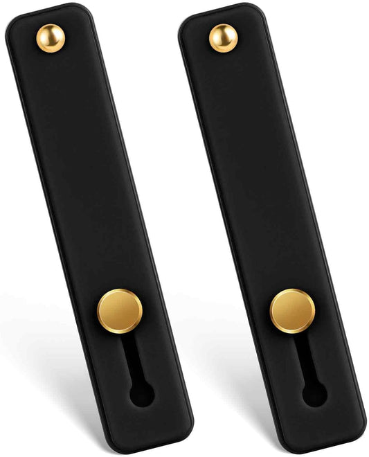 2 Pcs Phone Loop Finger Holder Universal Phone Strap Portable Phone Grip Phone Finger Strap Loop for Phone Case Phone Holder for Hand Phone Grips for Back of Phone Suitable Most Mobile Phones(Black)