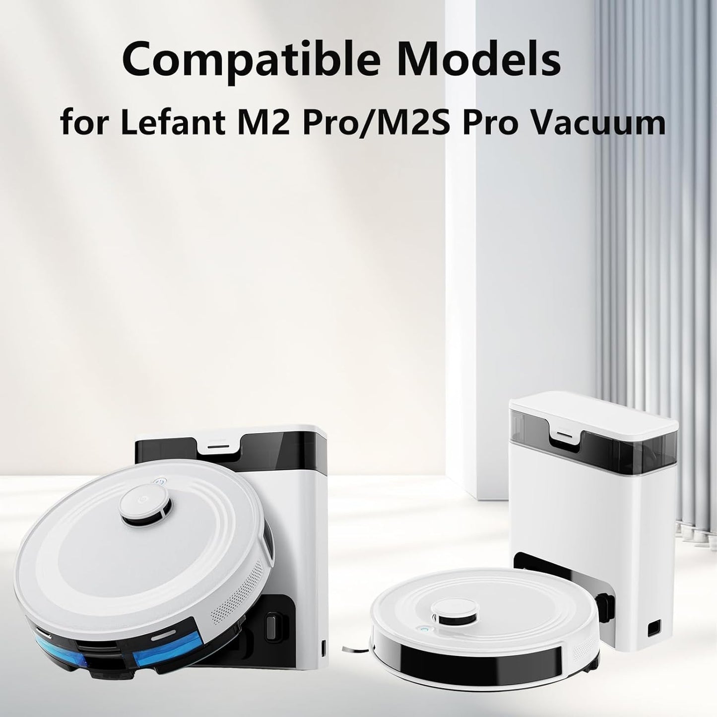 20 Pack Accessories Kit for Lefant M2 Pro / M2S Pro Vacuum Cleaner, 1 Main Brush, 6 Side Brushes, 4 Filters, 4 Mop Pads, 4 Dust Bags, 1 Cleaning Tool