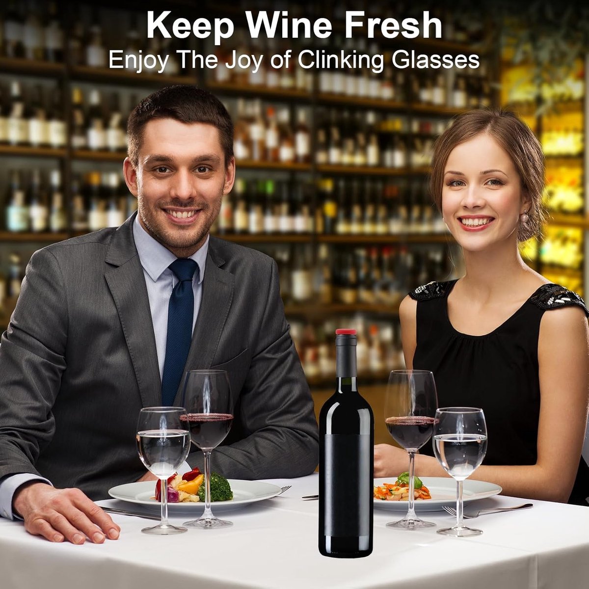 7 Wine Bottle Stoppers - Reusable - 7 Colors - Silicone Stoppers, Inner Diameter 1.7-2 cm - Wine Bottle Stoppers