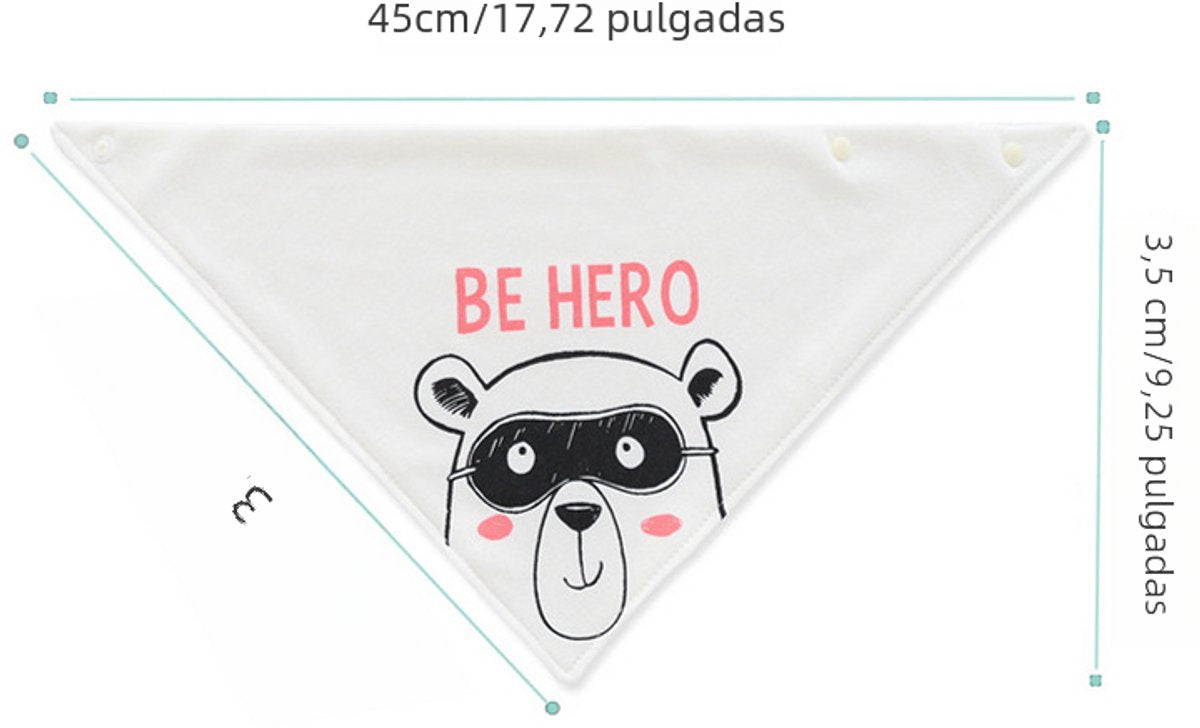 5-pack waterproof triangular baby bandanas - for boys and girls - fashionable cotton unisex bibs