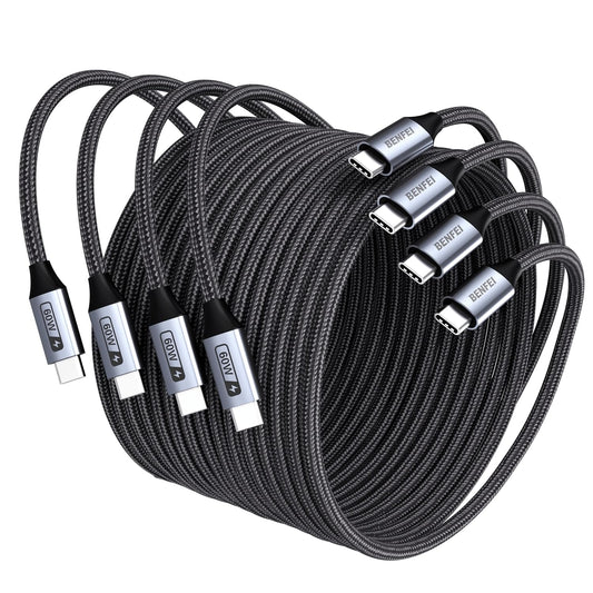 BENFEI 000383GY USB-C to USB-C Cable (4K@120Hz), 100W PD Fast Charging, 10Gbps Data Transfer for I-phone 15/16/17 and Samsung / Google phone 1M