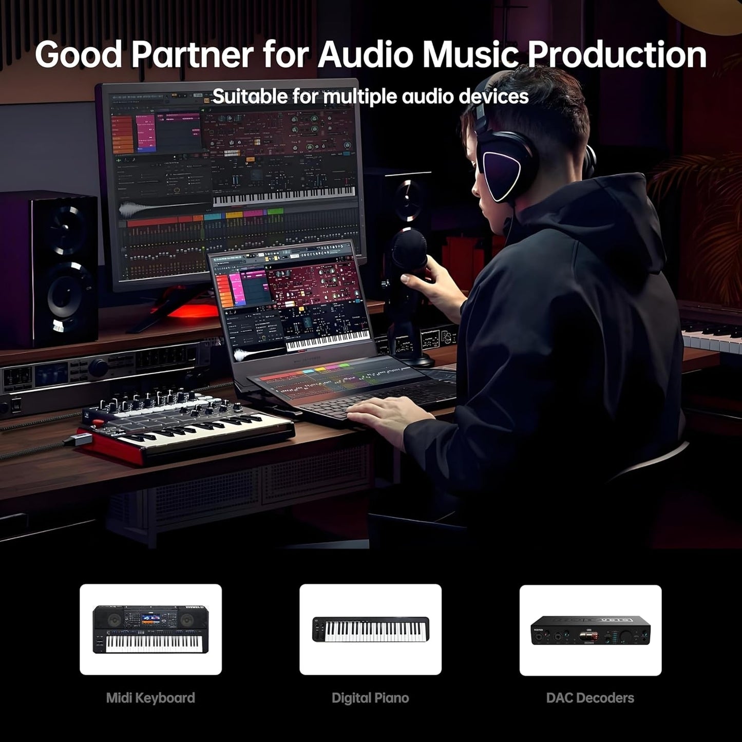 BENFEI 000406GY-2M USB Printer Cable, 6.6 FT/2 Meter USB A to USB B Cable