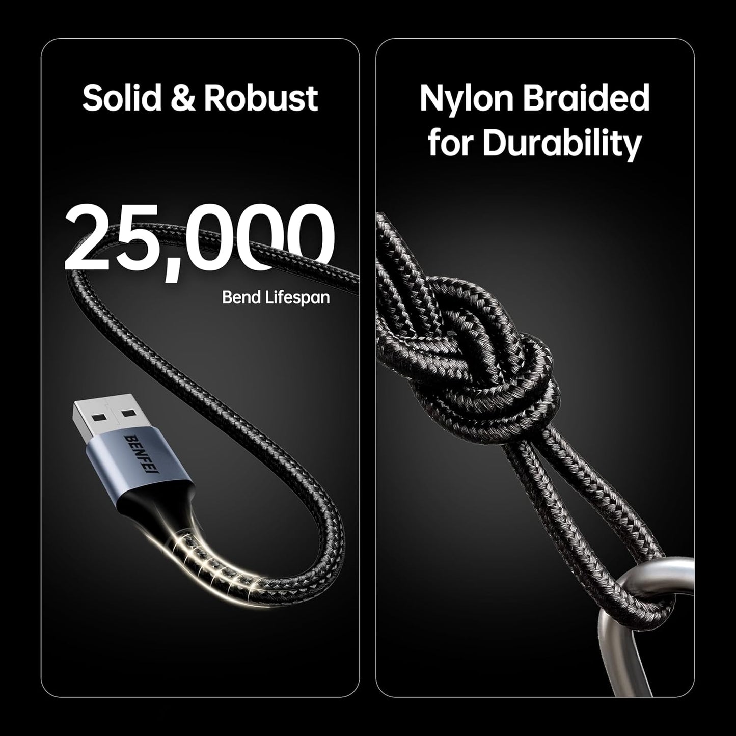 BENFEI 000406GY-2M USB Printer Cable, 6.6 FT/2 Meter USB A to USB B Cable