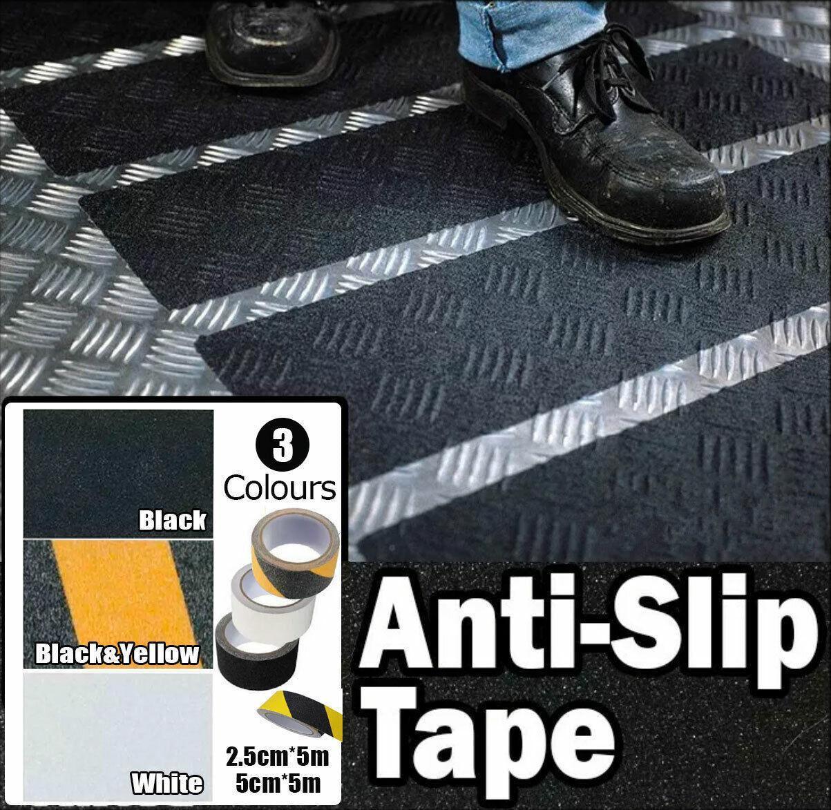 Anti Slip Tape High Grip Adhesive For Flooring Stair Tread - Yellow&Black (5cm x 5m)