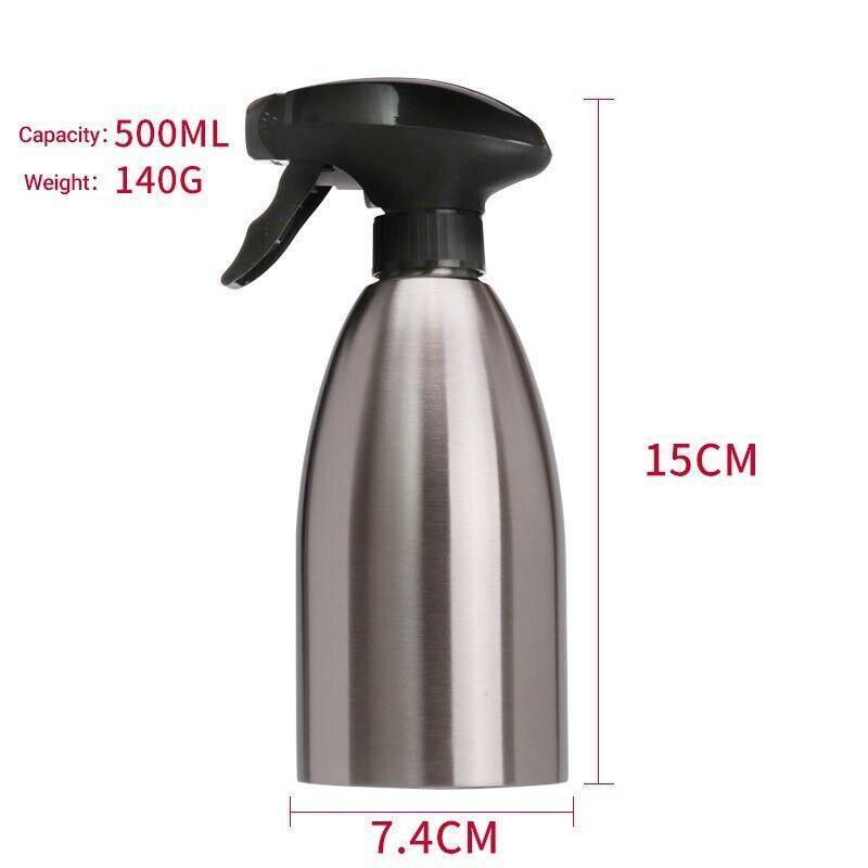 500ml Stainless Steel Cooking Oil Spray Bottle for BBQ and Kitchen Use