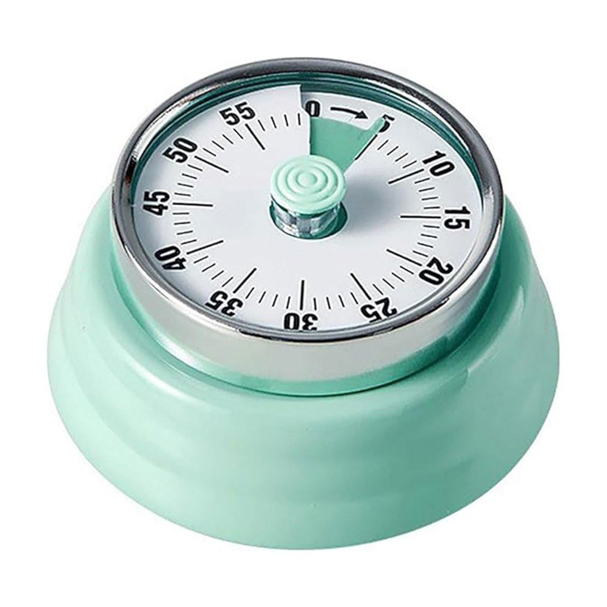 60 Minutes Visual Analog Timer Countdown Clock Time Management Kitchen Tool - Green