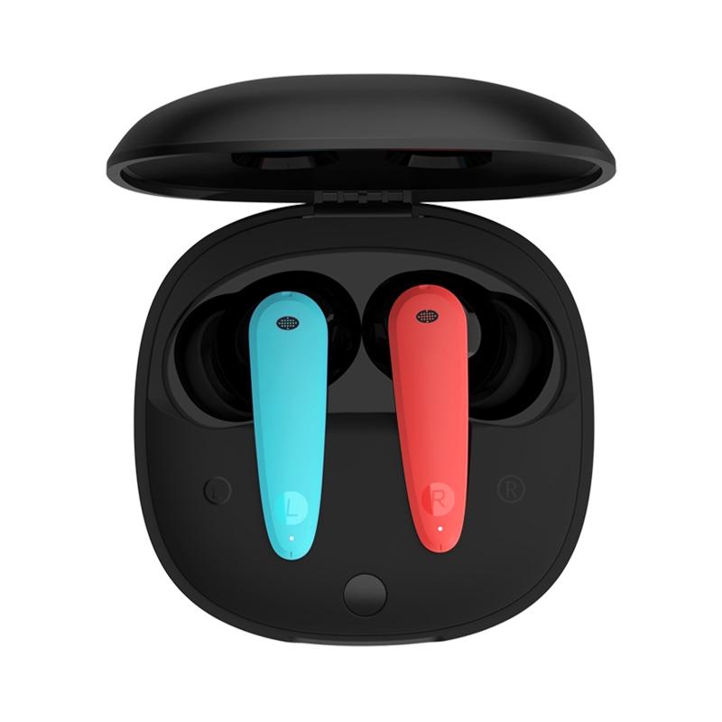 Wireless Noise-cancelling Bluetooth Earbuds - Music Cube - Red Blue