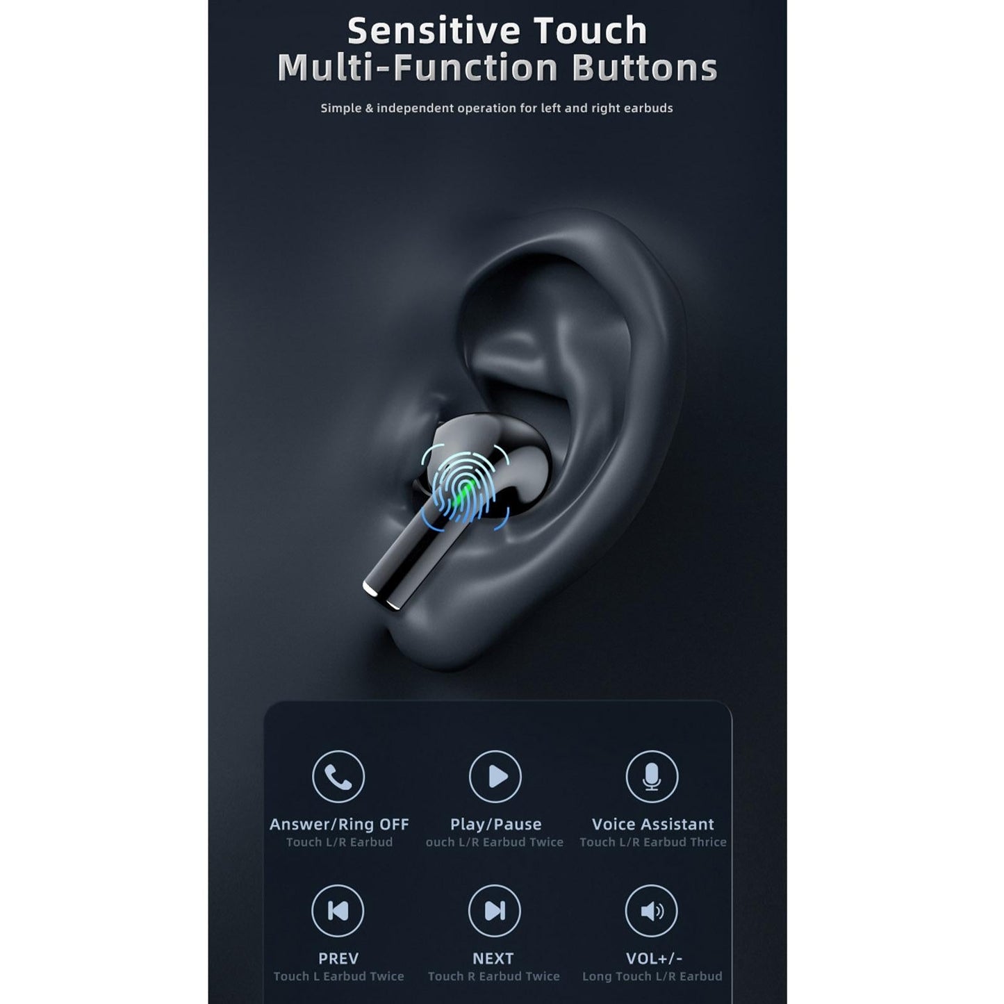 Wireless Tws Stereo Bluetooth Earbuds - Green