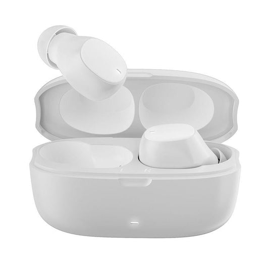 Wireless Earphones with Ai Noise Cancelling Mic and Bluetooth 5.3 - White