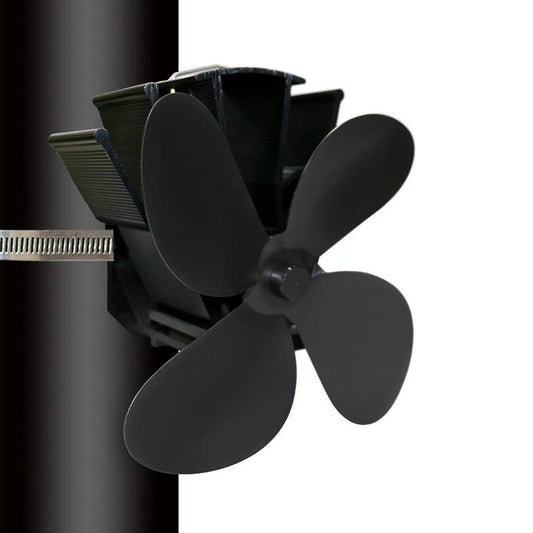 Thermodynamic Wall Mounted Fireplace Fan - no Magnets - Black