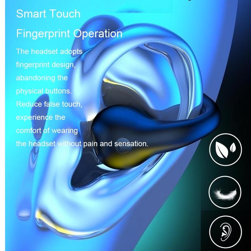 Wireless Noise-cancelling Bluetooth Earbuds with Led Display - White