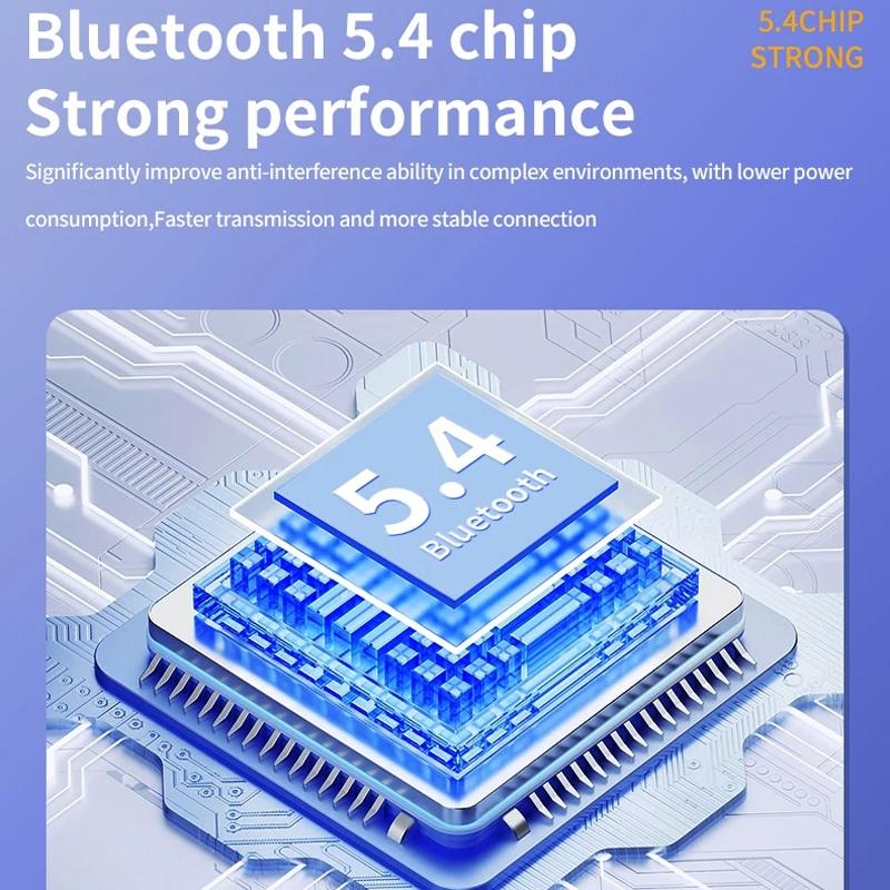 Wireless Earbuds with Digital Display and Stereo Sound - White