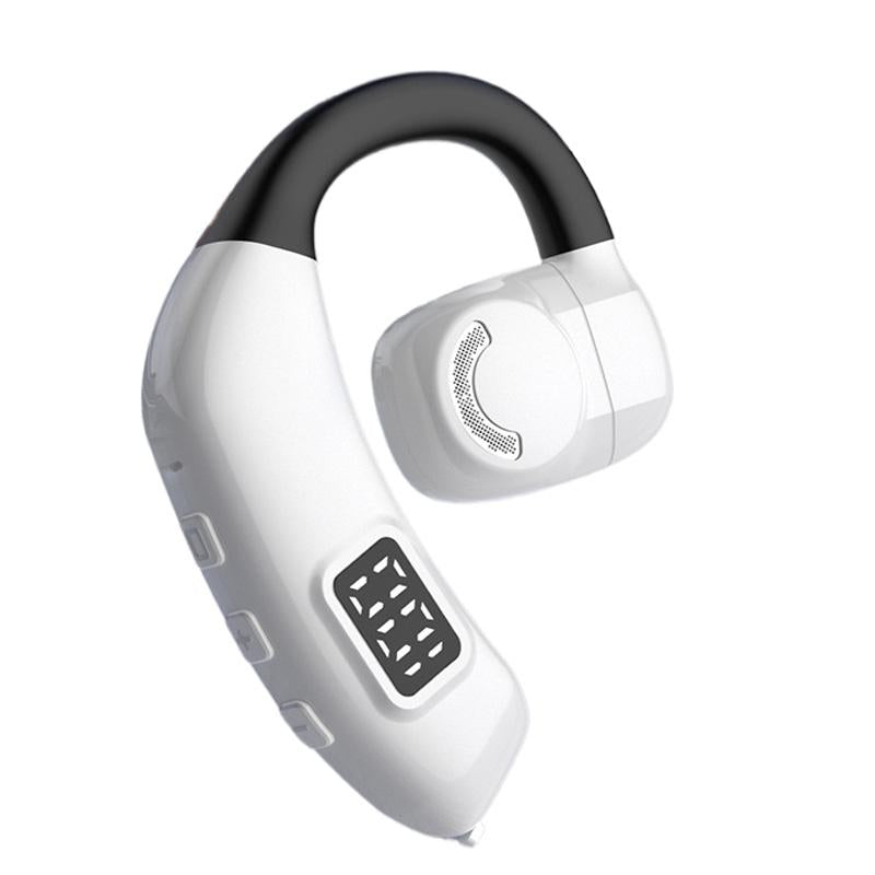 Wireless Earbuds with Digital Display and Stereo Sound - White