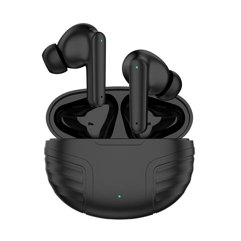 Wireless Noise-cancelling Earbuds with Charging Case - Black