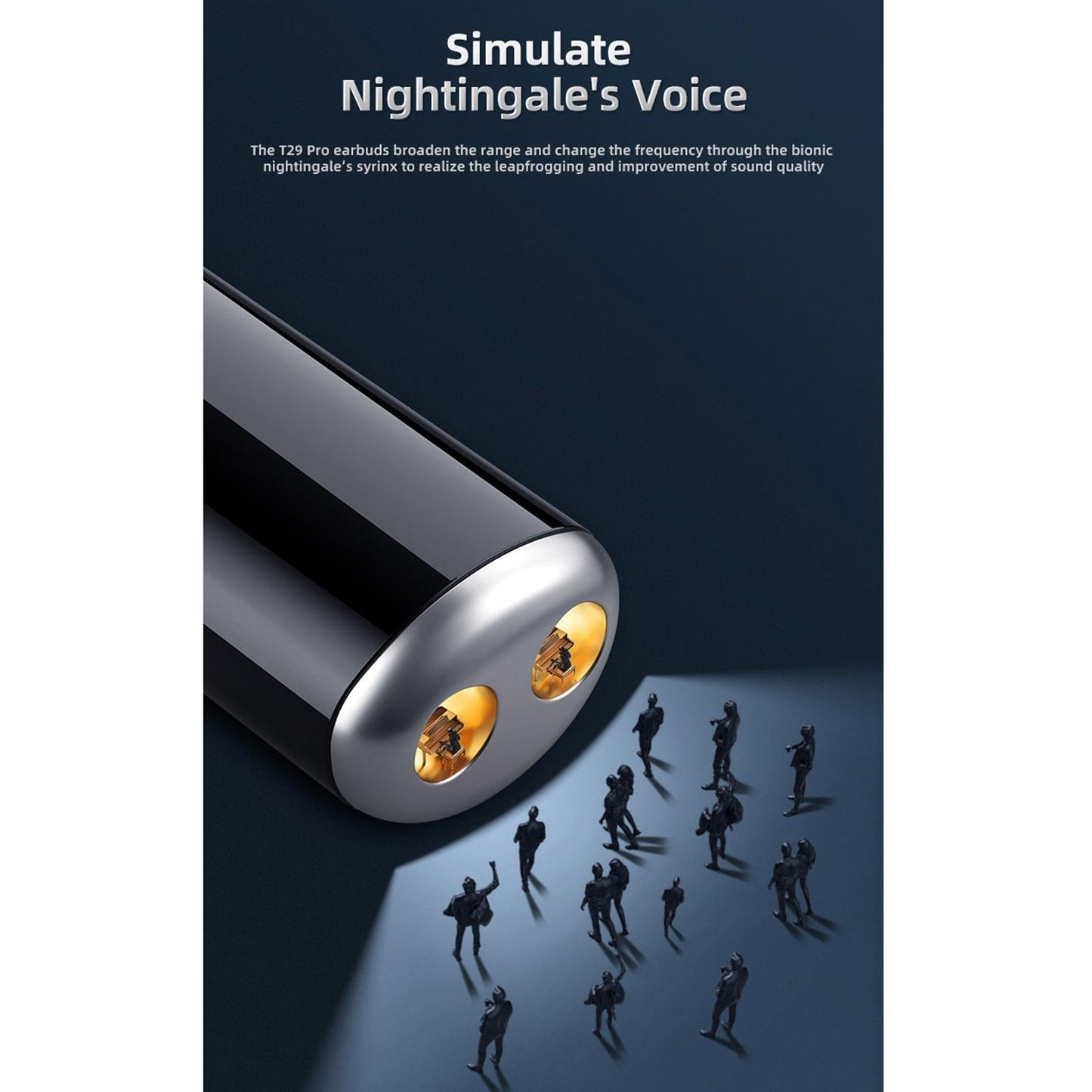 Wireless Tws Stereo Bluetooth Earbuds - Blue