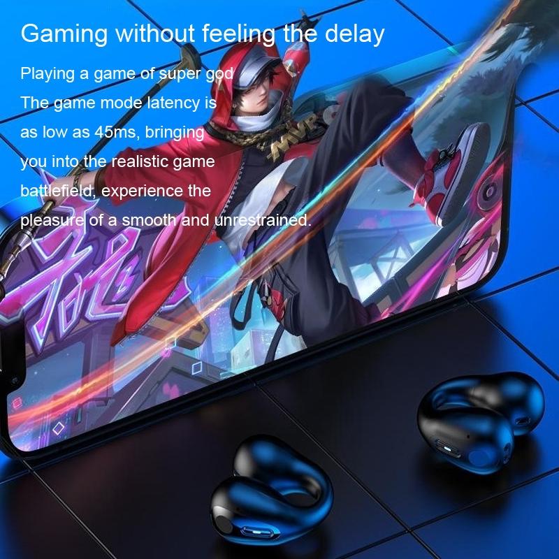 Wireless Noise-cancelling Bluetooth Earbuds with Led Display - Khaki