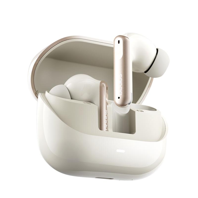 Wireless Anc Bluetooth Earbuds with Noise Reduction - T51s - Beige