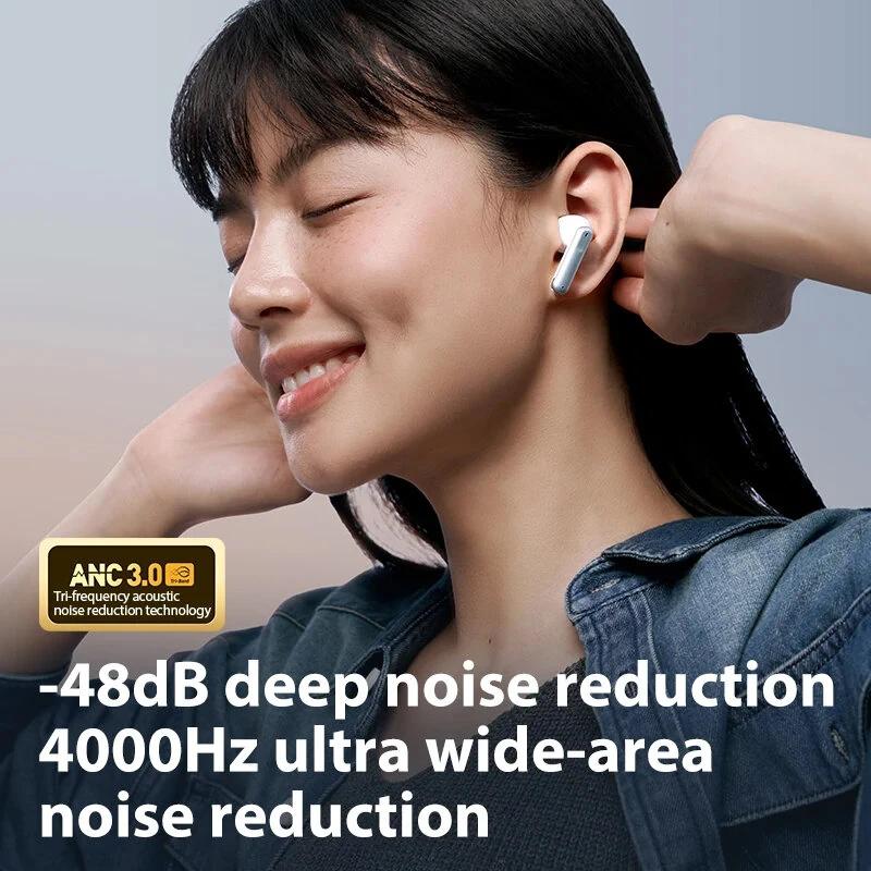 Wireless Anc Bluetooth Earbuds with Noise Reduction - T51s - Beige