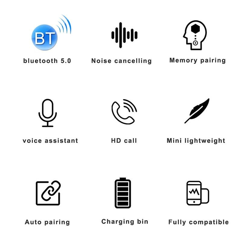 Wireless Noise-cancelling Earbuds with Charging Case