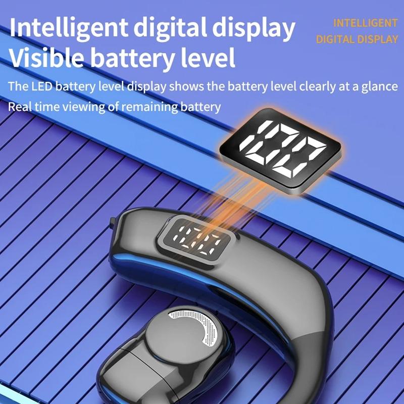 Wireless Earbuds with Digital Display and Stereo Sound - Orange