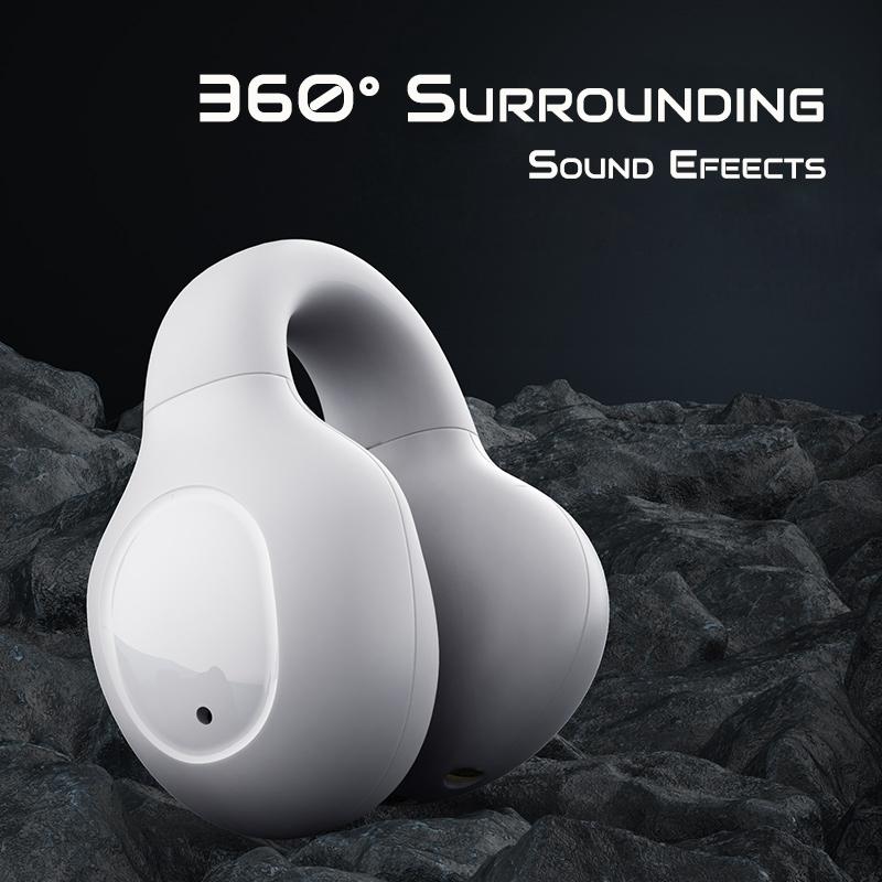 Wireless Bone Conduction Earbuds with Noise Reduction - Pink