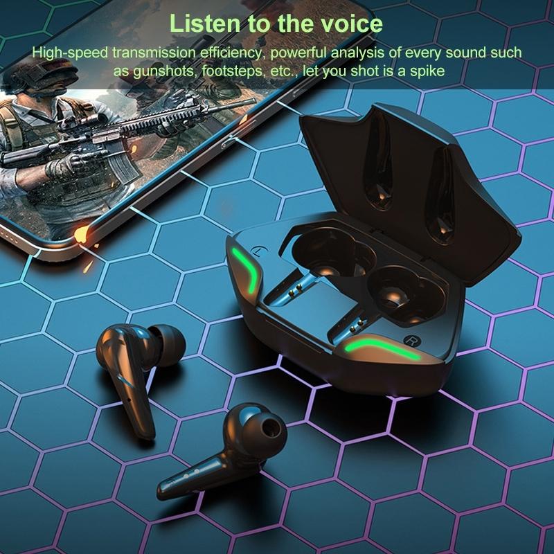 Wireless Gaming Earbuds with Bluetooth 5.0 and Led - Yellow