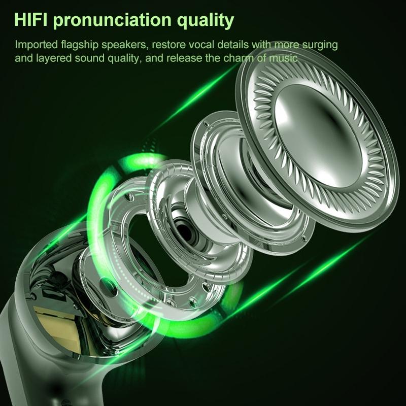 Wireless Gaming Earbuds with Bluetooth 5.0 and Led - Yellow