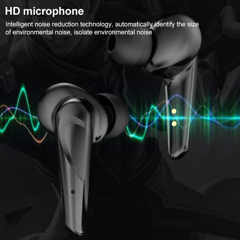 Wireless Gaming Earbuds with Bluetooth 5.0 and Led - Yellow