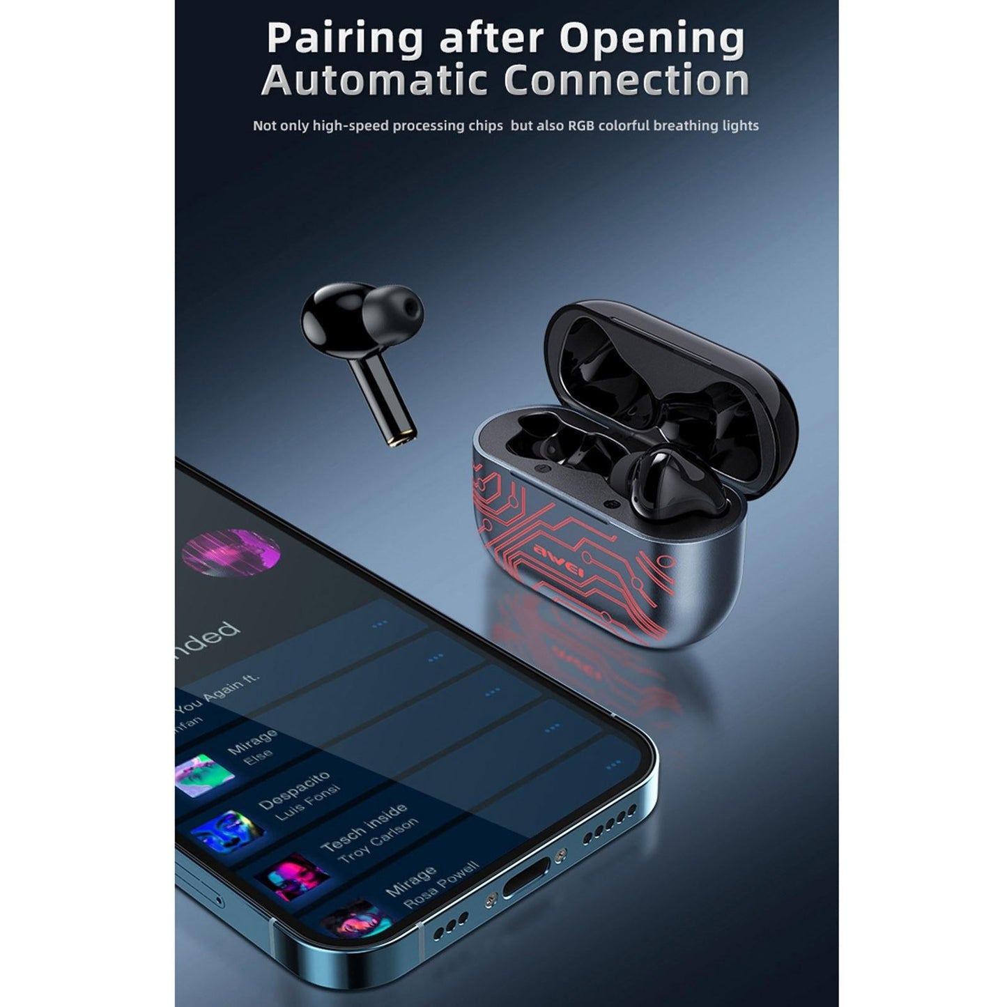 Wireless Tws Stereo Bluetooth Earbuds - Orange