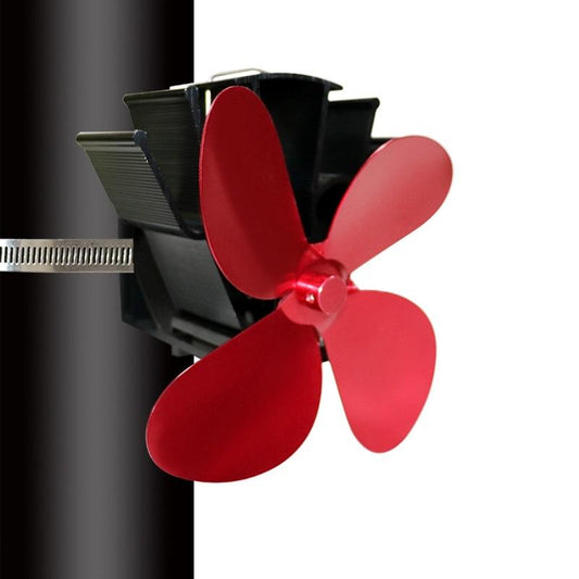 Thermodynamic Wall Mounted Fireplace Fan - no Magnets - Red