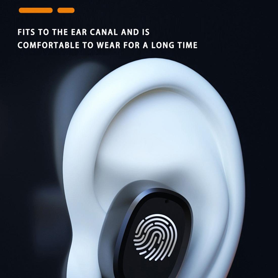 Wireless Bluetooth 5.0 Earbuds with Touch Display & Charging Case - Red