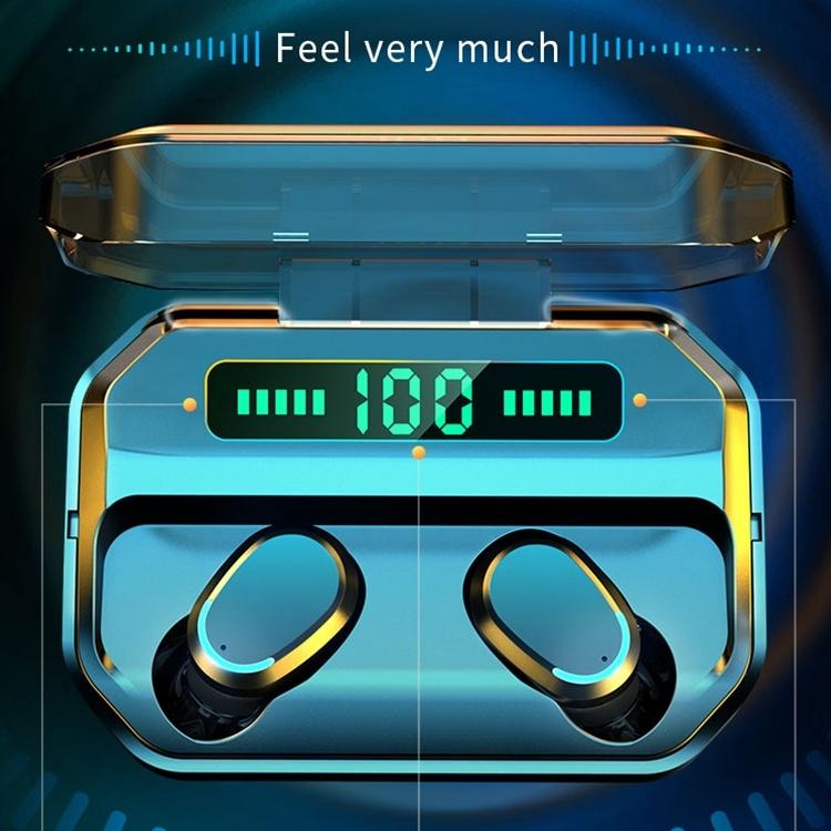 Wireless Bluetooth 5.0 Earbuds with Touch Display & Charging Case - White